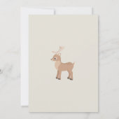 Trendy Winter Animal Theme Invitation Kaart (Achterkant)
