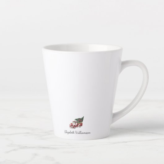 Trendy Winter Favorieten | Waterverf illustraties Latte Mok (Rechts)