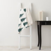 Trendy Winter Kerstboom Pattern Sherpa Deken (In situ)