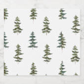 Trendy Winter | Kerstboompatroon Bier Etiket (Enkel label)