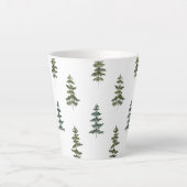 Trendy Winter | Kerstboompatroon Latte Mok (Voorkant)