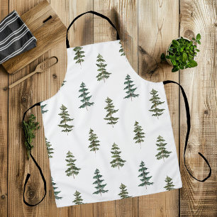 Trendy Winter Kerstboompatroon Schort