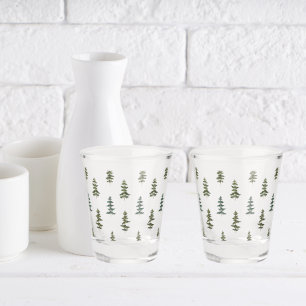Trendy Winter Kerstboompatroon Shot Glas