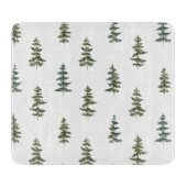 Trendy Winter | Kerstboompatroon Snijplank (Voorkant)