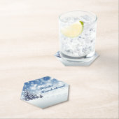 Trendy Wintry Winter Wonderland Kartonnen Onderzetters (Insitu)