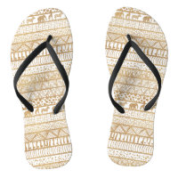 Trendy Wit Goud Tribal Afrikaans Patroon