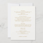 Trendy wit lint bruiloft details behuizing Kaart (Achterkant)