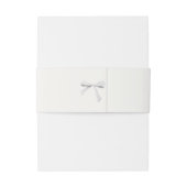 Trendy wit lint bruiloft uitnodigingen wikkel (Achterkant Voorbeeld)