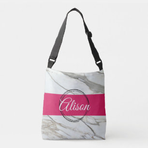 Trendy wit marmer, tiener naam tas