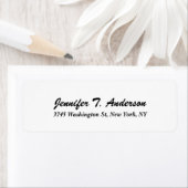 Trendy wit Modern Professioneel Elegant Script Etiket (Insitu)