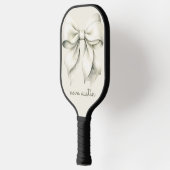 Trendy witte boog gepersonaliseerd met naam monogr pickleball paddle (Links)