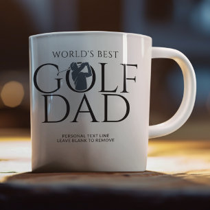 Trendy "WORLD'S BEST GOLF DAD" Navy Blue Koffiemok