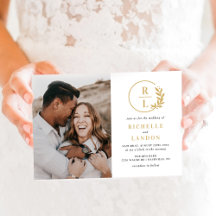 Trendy Wreath Editable Color Photo Wedding