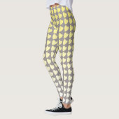 Trendy Yellow en Gray Heart Pattern Gradient Leggings (Links)