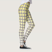Trendy Yellow en Gray Heart Pattern Gradient Leggings (Rechts)