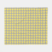 Trendy Yellow en Grey Heart Pattern Fleece Deken (Voorkant (Horizontaal))