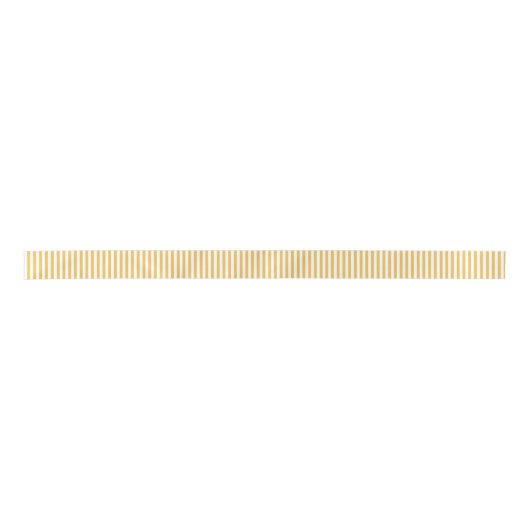 Trendy Yellow en White Wide Horizontal Stripes Lint (Voorkant)