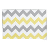 Trendy Yellow Gray Chevron Pattern Kussensloop (Voorkant)