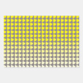 Trendy Yellow Gray Heart Pattern Gradient Inpakpapier Vel (Voorkant)
