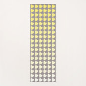 Trendy Yellow Gray Heart Pattern Gradient Yogamat (Voorkant)