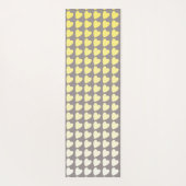 Trendy Yellow Gray Heart Pattern Gradient Yogamat (Achterkant)