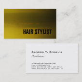 Trendy Yellow Green Modern Hair Stylist Visitekaartje (Voorkant / Achterkant)