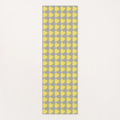 Trendy Yellow Grey Heart Pattern Yogamat (Voorkant)