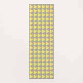 Trendy Yellow Grey Heart Pattern Yogamat (Achterkant)