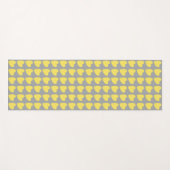 Trendy Yellow Grey Heart Pattern Yogamat (Voorkant (horizontaal))