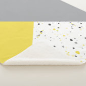 Trendy Yellow Grey Terrazzo Sherpa Deken (3/4)