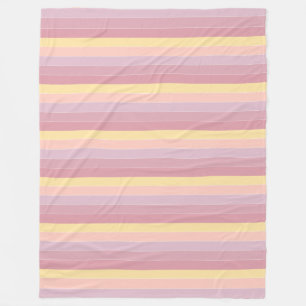 Trendy Yellow Pink Paars Striped Sjabloon Fleece Deken