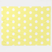 Trendy Yellow Polka Dots Pattern Fleece Deken (Voorkant (Horizontaal))