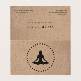 Trendy Yoga Instructor Professional Logo Business Visitekaartjes