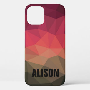 Trendy youthful bold ombre, aangepaste naam iPhone 12 hoesje