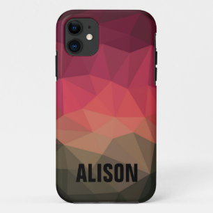Trendy youthful bold ombre, aangepaste naam iPhone 11 hoesje