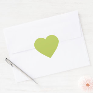 Trendy zachte chartreuse cute hartsticker hart sticker