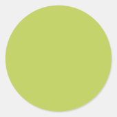 Trendy zachte chartreuse ronde sticker (Voorkant)