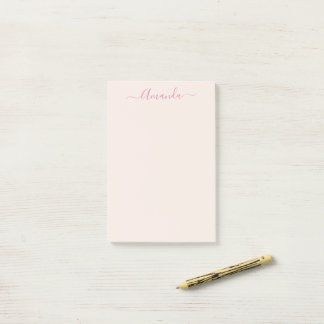 Trendy Zachte Roze Minimalistische Notities Post-it® Notes