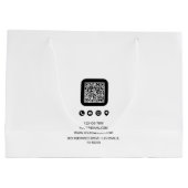 Trendy Zakelijk Aangepast Monogram Minimalistisch Groot Cadeauzakje (Achterkant)