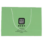 Trendy Zakelijk Aangepaste Minimalistische Monogra Groot Cadeauzakje (Achterkant)