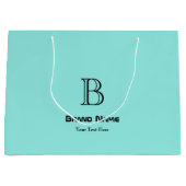 Trendy Zakelijk Aangepaste Monogram Minimalistisch Groot Cadeauzakje (Voorkant)