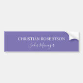 Trendy Zakelijke Chic Periwinkle Kleur Modern Bumpersticker (Voorkant)