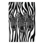 Trendy Zebra Herd op Zebra Print Mini Klembord (Achterkant)