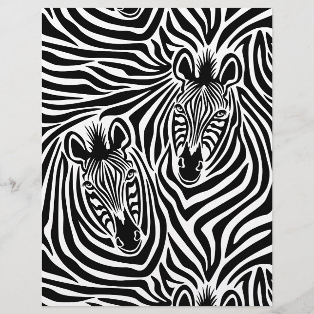 Trendy Zebra Print Black and White Pattern (Voorkant)