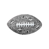 Trendy Zebra Print Black And White Pattern American Football (Voorkant)