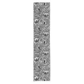 Trendy Zebra Print Black and White Pattern Korte Tafelloper (Voorkant)