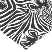 Trendy Zebra Print Black and White Pattern Korte Tafelloper (Hoek)