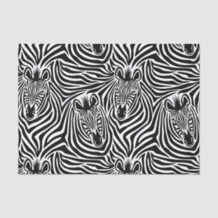 Trendy Zebra Print Black and White Pattern Tissuepapier