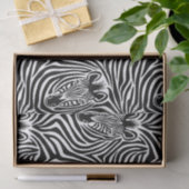 Trendy Zebra Print Black and White Pattern Tissuepapier (Geschenk)