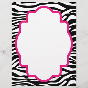 Trendy Zebra Print met roze Gepersonaliseerd Lette